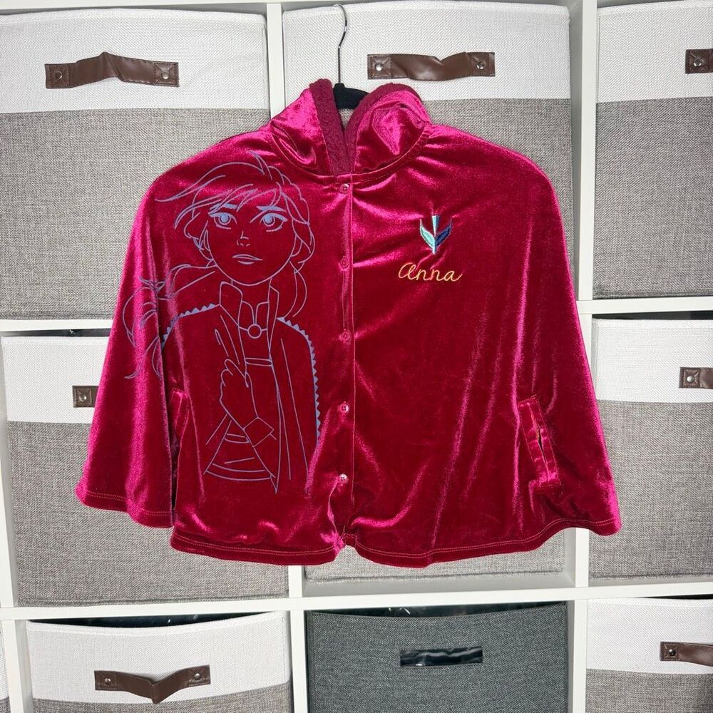 Disney Frozen Anna Velvet Hooded Cape Size 6